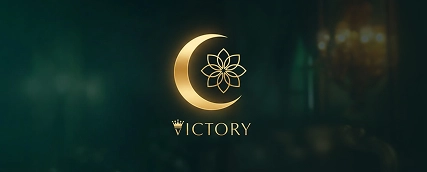 Crowngreen victory emblem with golden laurel symbol