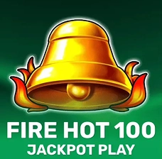 Crowngreen Fire Hot 100 jackpot slot with golden bell